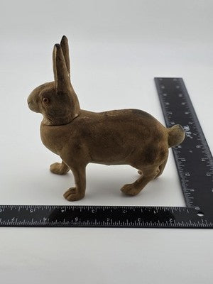 Rare Antique C1890 German Paper Mache Folk Art Composition Rabbit Candy.
