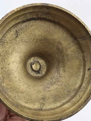 Antique C 1920's Solid Brass Desk Top Magnifying Glass Three Way Adjustable.