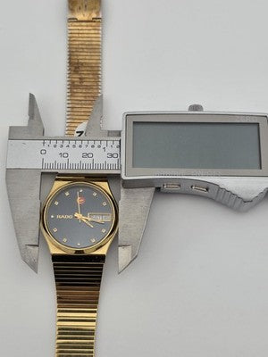 1970 Rado Voyager Automatic Black Dial Day Date Swiss Mens Watch 636.40122 Works
