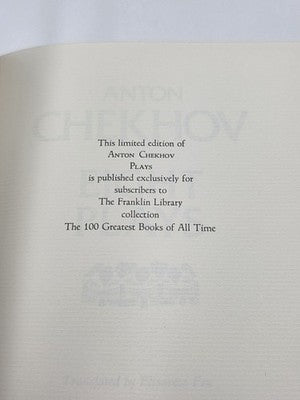 ANTON CHERKOV PLAYS FRANKLIN LIBRARY LIMITED EDITION BY  1976. New Cond.