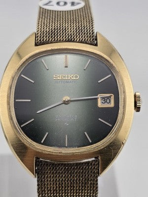 Rare Vintage 1980's Seiko 23j  Hi-Beat 2418-7039 Automatic Unisex Watch. Works.
