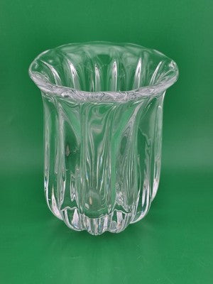 Vintage Orrefors art glass vase. Rare Pattern 6.5 inches tall, 5 inches diameter