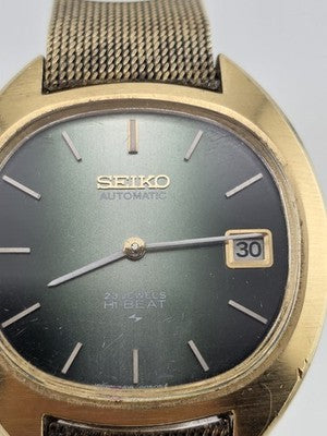 Rare Vintage 1980's Seiko 23j  Hi-Beat 2418-7039 Automatic Unisex Watch. Works.