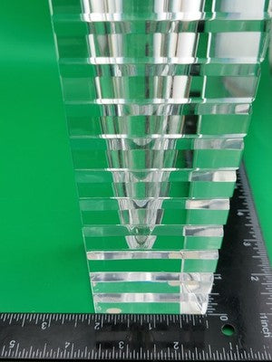 Rare Orrefors Sweden Clear Crystal MODERN FLOWER HORIZON VA Jan Johannson