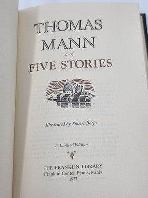 Thomas Mann Five Stories 1977 Franklin Library Leather Bound Collector Book. New