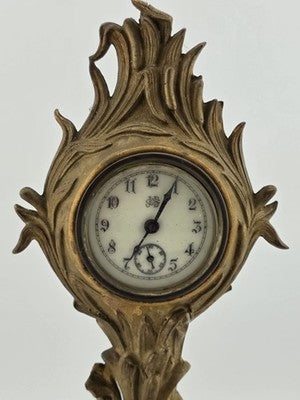 Antique 19th C Jennings Brothers Art Nouveau “Holly” Clock 1891. Spring Broken