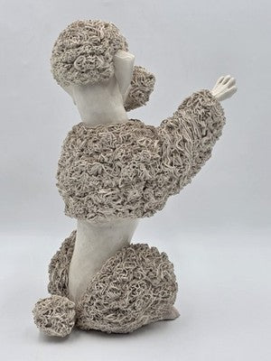 Rare Vintage Mid Century Italian Spaghetti Poodle Ceramic Sculpture 16" Large