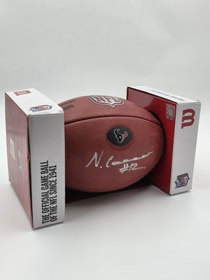 Nico Collins NFL Authenticated Signed Wilson Duke Texans Football NFL Hologram