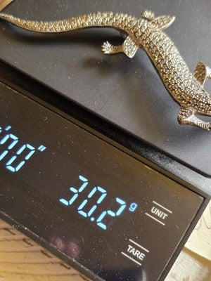 Private: LARGE STERLING SILVER MARCASITE LIFE SIZE LIZARD PIN BROOCH SALAM