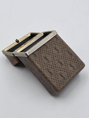 Rare Vintage YSL Yves Saint Laurent Monogram Cigarette Case Holder 1970s.
