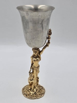 Rare K Dopita Studio Maiden Goblet Ltd Ed 183/300 Hand Made Tin Alloy Copper Art