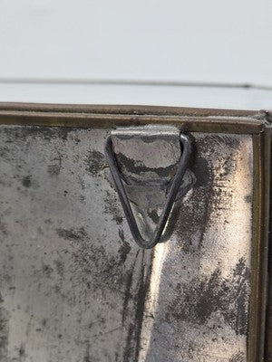 Vintage Etched Glass Brass Display Case Curio Cabinet Mirrored Hanging Standing
