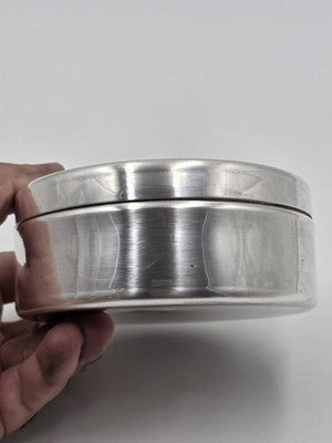 1980s Christian Dior Vintage Silver Plated Monogram Vanity, Trinket Jewelry Box