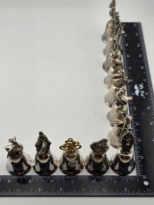Vintage Complete Set of 12 Reed & Barton's 12 Days of Christmas Silver Bells.