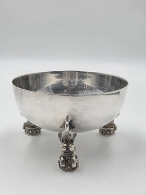Rare OOAK Jean Boggio Figural Elephant Silver Centerpiece Bowl Surrealist Decor