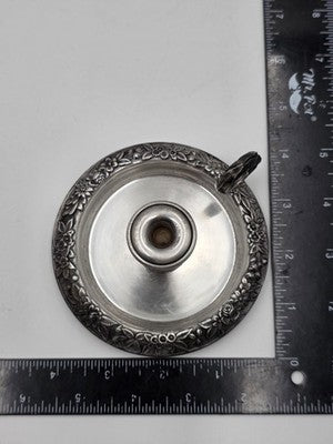 Rare Antique S. Kirk & Son Sterling Silver Repousse Chamberstick Candle Holder