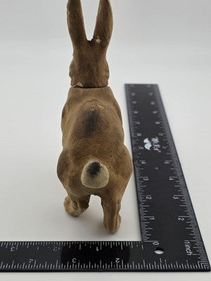 Rare Antique C1890 German Paper Mache Folk Art Composition Rabbit Candy.