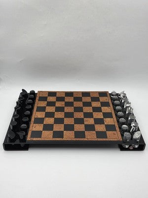 Rare 1960 Rede Guzzini Italy Lucite Chess Set Briar Wood Board Mid Cent. Modern