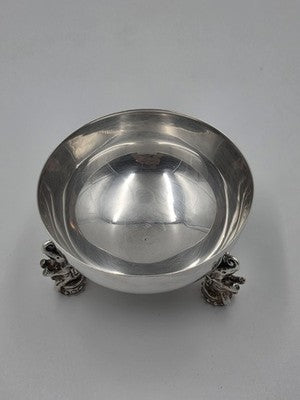 Rare OOAK Jean Boggio Figural Elephant Silver Centerpiece Bowl Surrealist Decor