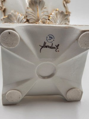 Antique OOAK Mid Century Ornate Hand Made Capodimonte Italy Large Vase No Chips