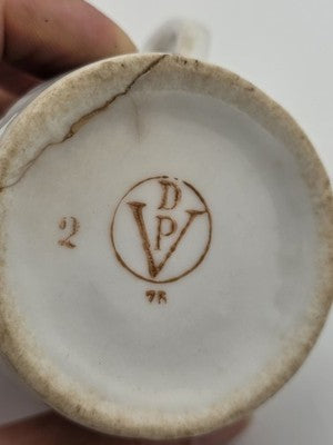 Antique Original WWI German Porcelain Coffee Cup Iron Cross 1914 Kaiser Wilhelm