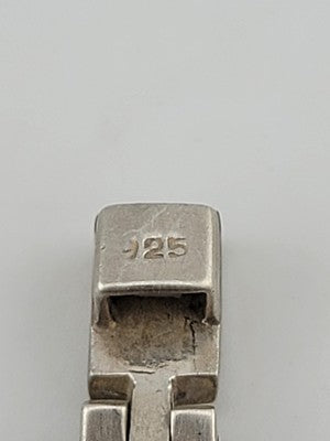 Vintage Bar Link Unisex Bracelet Sterling Silver 925 Bar. 7.5 Inch. 25 Grams.