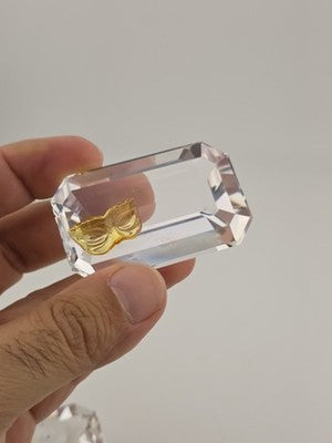 Set Of 2 Vintage Swarovski Figurine Shield Columbine. Excellent Condition.