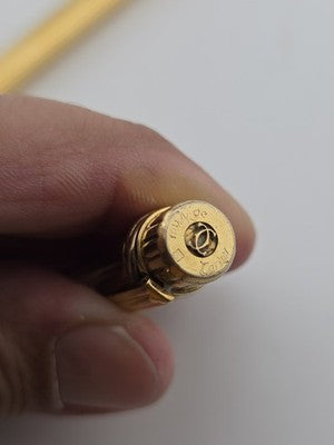 Vintage Must De Cartier Vendome 18K Gold Nib Fluted Fountain Pen Trinity Rings