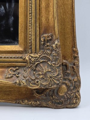 Rare Antique 19th C Enrico Braga Tondo Relief Mirror W Perfugium Regibus Coin