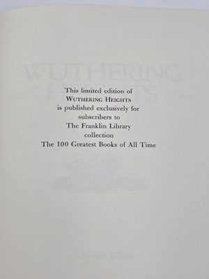 1975 FRANKLIN LIBRARY Emily Bronte WUTHERING HEIGHTS Red Leather LIMITED ED. New