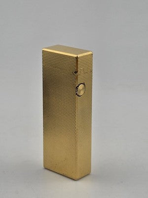 Rare Vintage Dunhill Rollagas Gold Tone Textured Switzerland W Box. Very Clean.