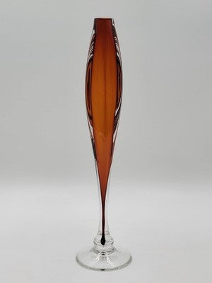 Tom Anderson Glasshouse Studio Seattle Art Glass Pedestal Bud Vase Signed. 14 In