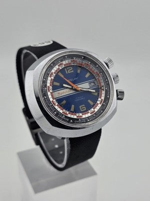 RARE RELAY SPÉCIAL - VINTAGE DIVER MEN'S WATCH / HERREN TAUCHER UHR. WORKS.