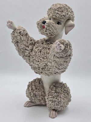 Rare Vintage Mid Century Italian Spaghetti Poodle Ceramic Sculpture 16" Large