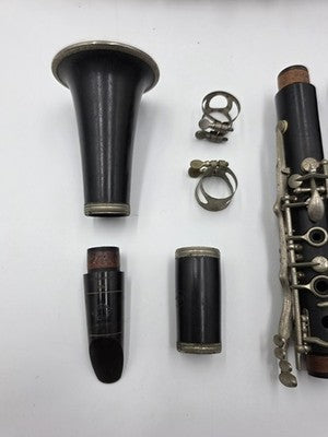 Rare Vintage Jeffrey Clarinet W/ Selmer Paris Mouthpiece France Case Untested