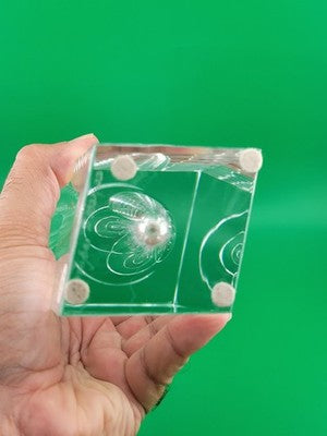 Rare Orrefors Sweden Clear Crystal MODERN FLOWER HORIZON VA Jan Johannson