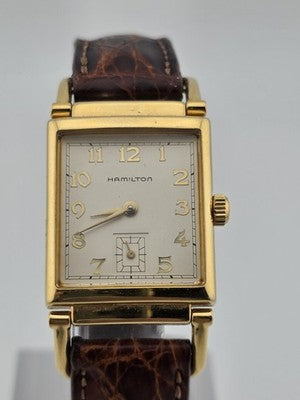 Hamilton Wilshire Registered Edition Mens Quartz Watch Gold Plated New Battery