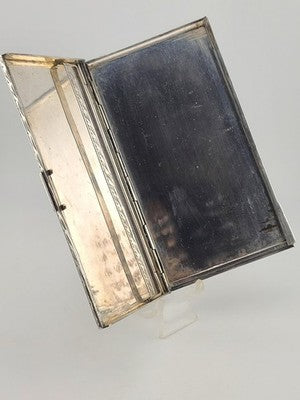 Amazing Antique European 800 Silver Cigarette Case Deep Hand Engraving 203 g.