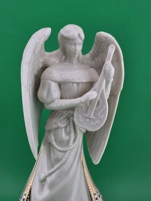 Lenox China Jewels Collection Angel of Harmony Ivory Porcelain & Gold Trim 9.5"