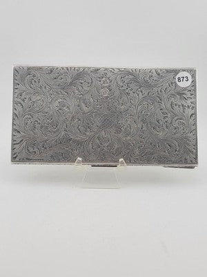 Amazing Antique European 800 Silver Cigarette Case Deep Hand Engraving 203 g.