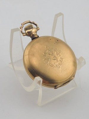 Rare Antique Waltham 12s Pocket Watch 7J Gold Filled 25yr Case C1910 Running