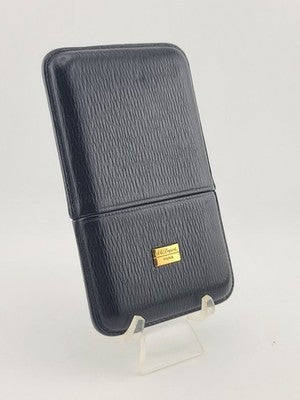 Rare Vintage S.T. Dupont Paris Black Leather Cigarette Case Made in Spain