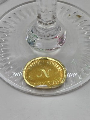 5 NACHTMANN TRAUBE 4 1/2" CORDIALS CRYSTAL WINE GLASSES MULTI COLOR CUT TO CLEAR