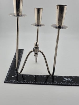 Rare Vintage Authentic Three-armed Candlesticks Silver Plated by Johannes Berg