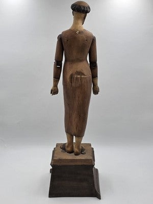 Private: RARE ANTIQUE 18TH C ARTICULATED HAND  SANTOS MANNEQUIN OF ST FRANCIS.