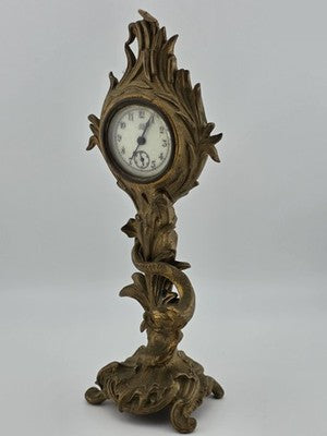 Antique 19th C Jennings Brothers Art Nouveau “Holly” Clock 1891. Spring Broken