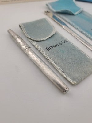 1968 Tiffany & Co Sterling Silver Pen & Letter Opener Promo Set w Box Provenance