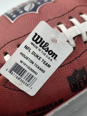 Nico Collins NFL Authenticated Signed Wilson Duke Texans Football NFL Hologram