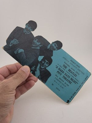 Rare 1964 Beatles A Hard Days Night Movie Premiere Ticket Pitt Theatre Stub