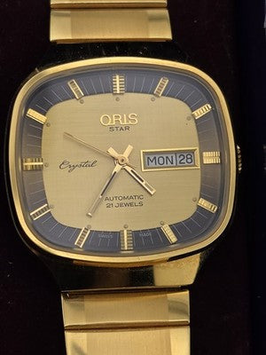 PRIVATE: VINTAGE Gold  ORIS AUTOMATIC SWISS VINTAGE STAR CRYSTAL 21J.